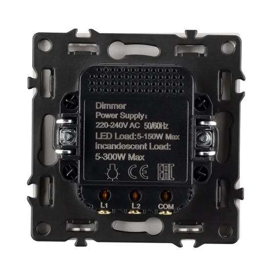 Фото #2 товара Механизм светорегулятора SWT-NOBE-DLR-SFPL-BK (250V, 300W) (Arlight, Черный оникс)