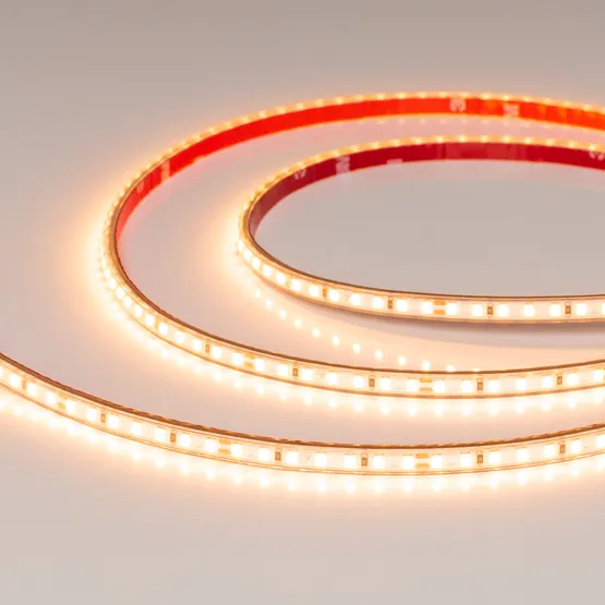 Фото #1 товара Светодиодная лента герметичная RTW-PS-A140-7mm 24V Warm2400 (10 W/m, IP67, 5m) (Arlight, CRI>90)