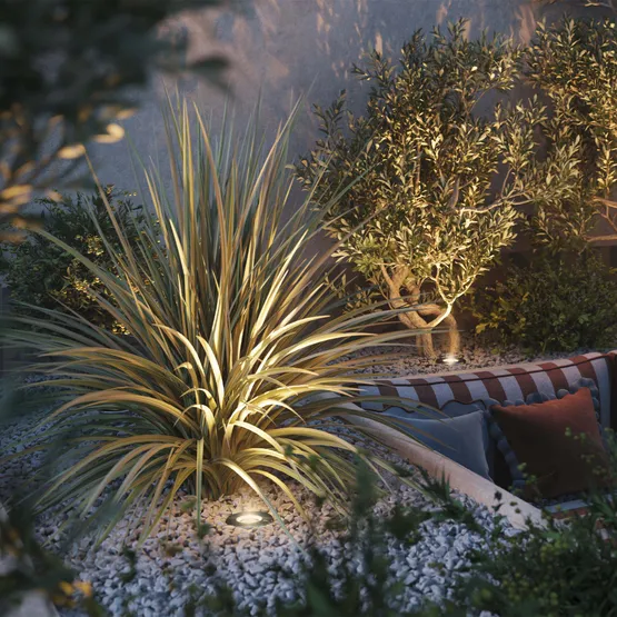 Фото #3 товара Светильник LTD-DAFNA-GROUND-R260-48W Warm3000 (SL, 45 deg, 230V) (Arlight, IP67 Металл, 5 лет)