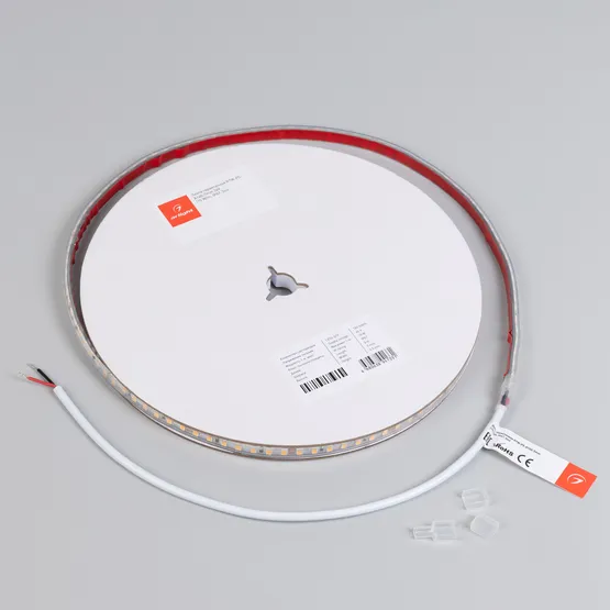 Фото #2 товара Светодиодная лента герметичная RTW-PS-A140-7mm 24V Warm2700 (10 W/m, IP67, 5m) (Arlight, CRI>90)