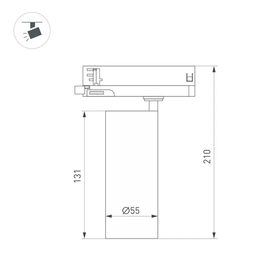 Фото #5 товара Светильник LGD-SILMA-4TR-R55-4W Warm2700 (BK, 4 deg, 230V) (Arlight, IP20 Металл, 5 лет)