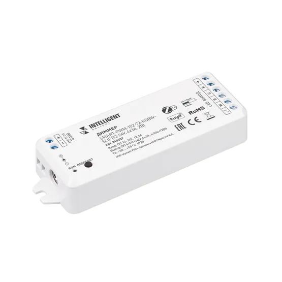 Фото товара INTELLIGENT ARLIGHT Диммер SMART-PWM-102-72-RGBW-SUF (12-24V, 4x3A, ZB) (IARL, Контроллер)