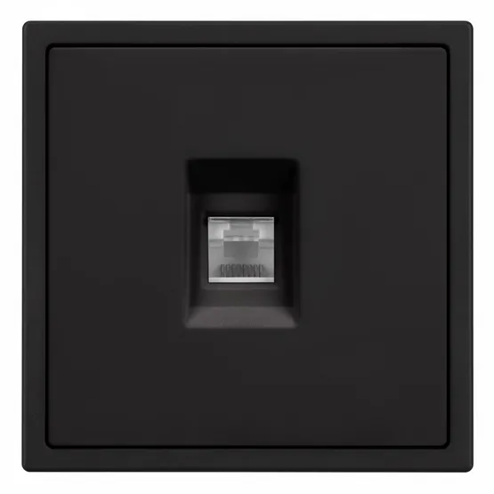 Фото #2 товара ARL NOBE Розетка компьютерная софт-тач черный оникс SCT-MPC1-SFPL-BK (RJ-45, CAT6) (Arlight, -)
