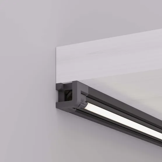 Фото #4 товара Профиль с экраном SL-KANT-H10-ROTATE-2000 IRON GREY (Arlight, Алюминий+пластик)