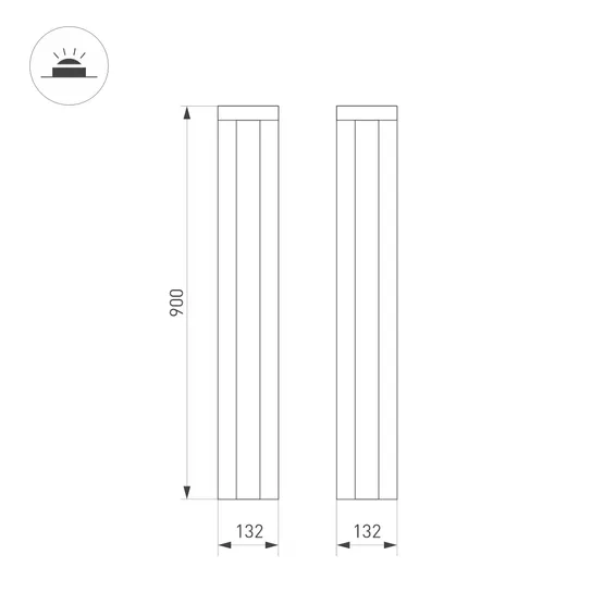 Фото #3 товара Светильник LGD-FLINT-BOLL-H900-18W Warm3000 (BK, 45 deg, 230V) (Arlight, IP65 Металл, 3 года)