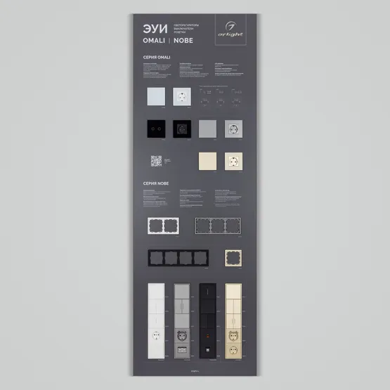 Фото #1 товара Стенд Электроустановки NOBE-OMALI-E2-1760x600mm (DB 3мм, пленка) (Arlight, -)