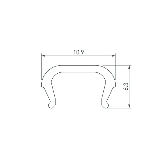 Фото #2 товара Экран LINE-D-1111-2000 OPAL (Arlight, Пластик)